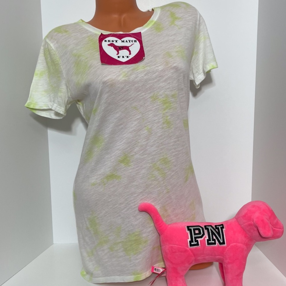 Victoria’s Secret PINK S M 100% Cotton Logo T-shirt Crewneck Tie Dye